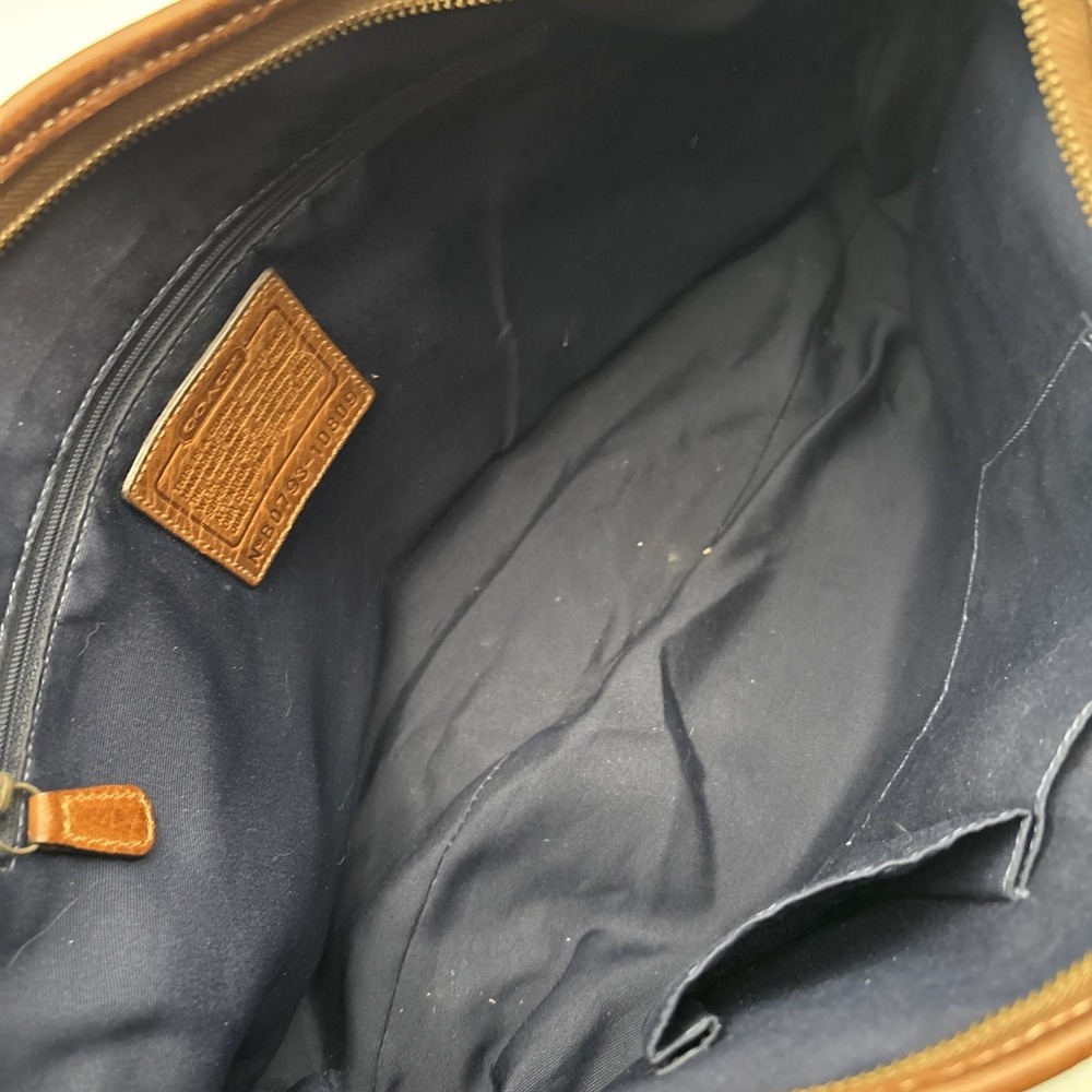 Coach Indigo Denim Blue Patchwork Ergo XL Hobo Handbag Purse Bag RARE Leather - Picture 16 of 16